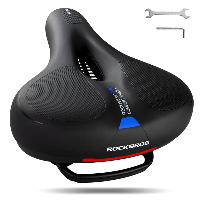 Sillín de bicicleta RockBros antiprostático, cómodo y transpirable - Ref. 26x22cm