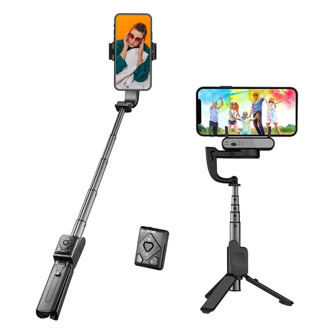 Estabilizador de Movil Hohem iSteady Q - Seguimiento Facial, Palo Selfie, 4en1 Gimbal Movil, Control Remoto Bluetooth, Rotacion 360 - iPhone y Android