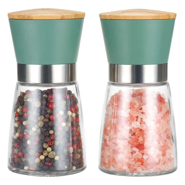 Set Macinacaffè Sale e Pepe Vucchini - Facile da Riempire e Utilizzare - Macinino in Ceramica di Alta Qualità - Capacità Ideale per Condire alla Perfezione - Smerigliatrice Regolabile