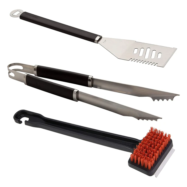 Charbroil 140768 Essential Grilling Toolset - Black/Stainless Steel - 3 Piece