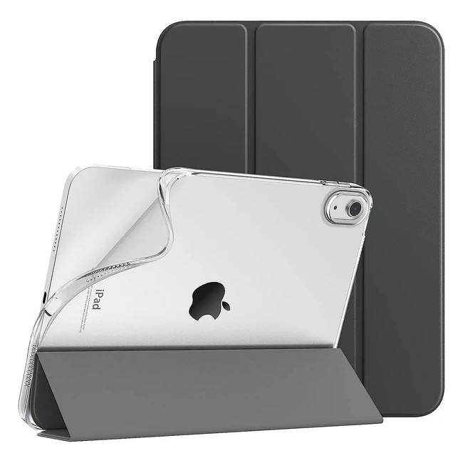 Custodia Timovo per iPad 10 Gen. 109 2022 - Smart Cover in PU con Supporto e Auto Sveglia/Sonno - Grigio Metalizzato