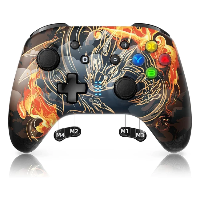 Manette EasySMX Switch 9124 - Sans fil Bluetooth - Boutons programmables - Compatible Switch Lite OLED Steam PC - Pour téléphones Android iOS iPhone iPad Dragon