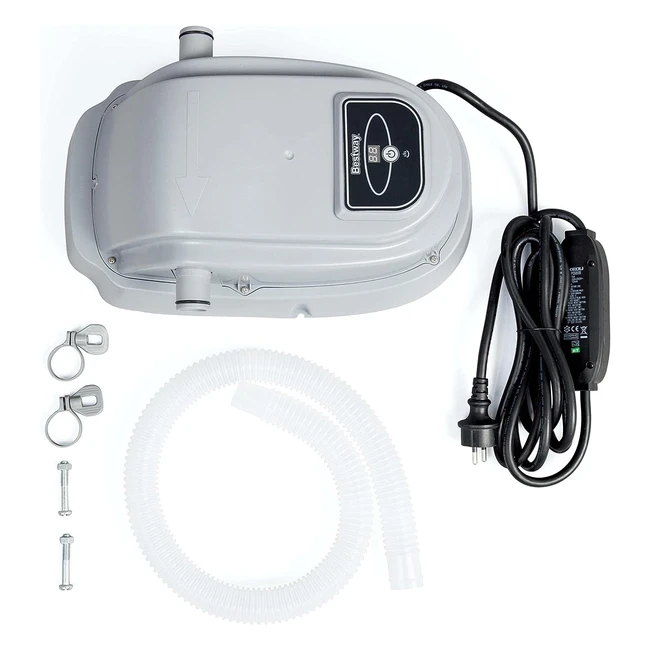Bestway Flowclear Swimming Pool Water Heater - Grey, Ideal for Pools up to 15ft, Easy Setup
