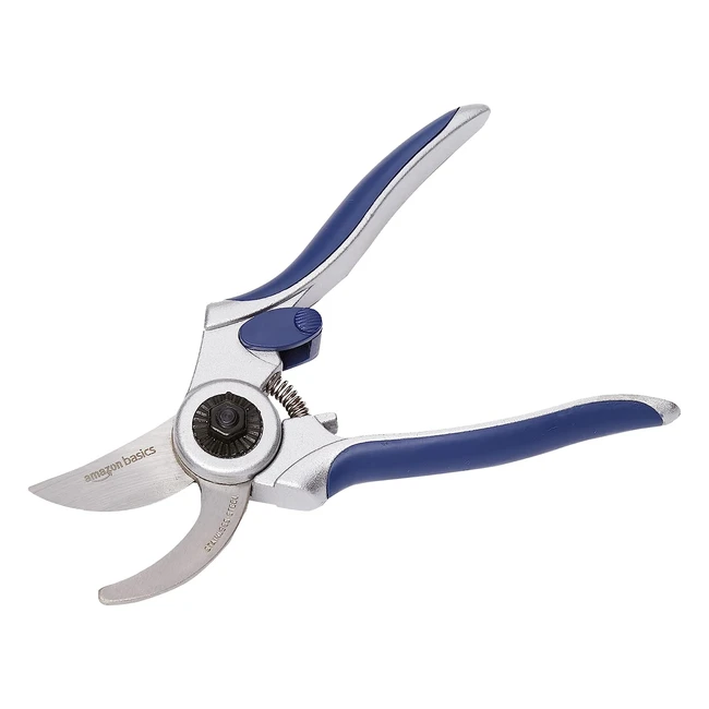 Amazon Basics 7 Stahl Bypass Astschere - Langlebige Stahlklinge, Leichtes Aluminiumgehäuse, Ergonomischer Griff