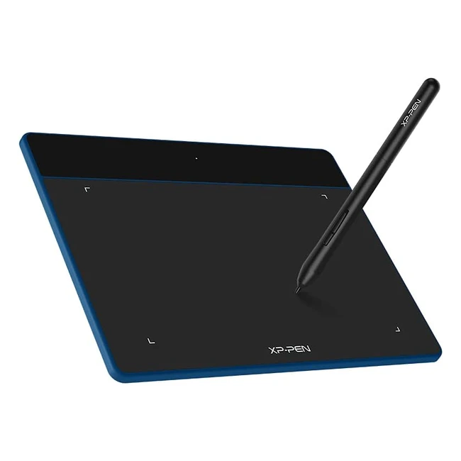 XP-Pen Tavoletta Grafica Deco Fun S - Penna Digitale Senza Batteria - Studio Online - Lavoro a Distanza - Disegno - Gioco Osu - Compatibile con Windows, Mac e Android - Blue