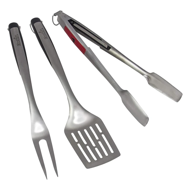 Charbroil 140 767 Comfort Grip 3-Piece Toolset Stainless Steel