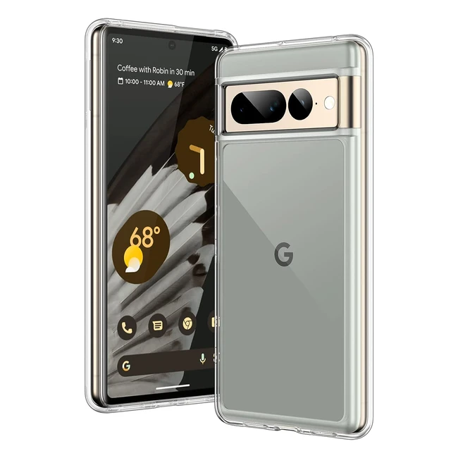 Cover Jetech per Google Pixel 7 Pro - Antiurto, Antigraffio, Retro Trasparente