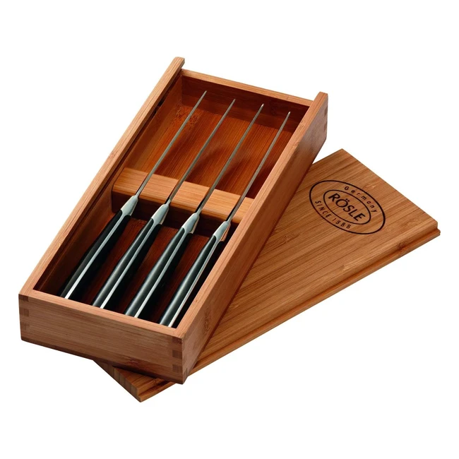 RSLE Steakmesser Set 4-teilig - Praktische Aufbewahrungsbox