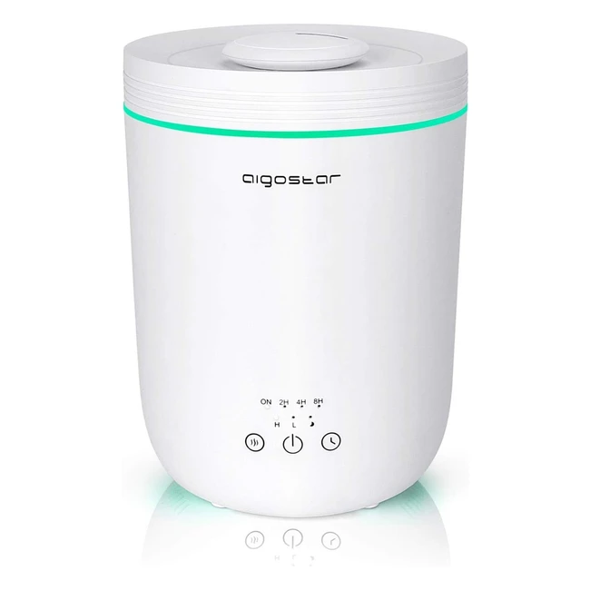 Aigostar Mistyumidificatore Bambini 22L - Umidificatore Ultrasuoni a Riempimento Superiore - Diffusore di Oli Essenziali - Bianco