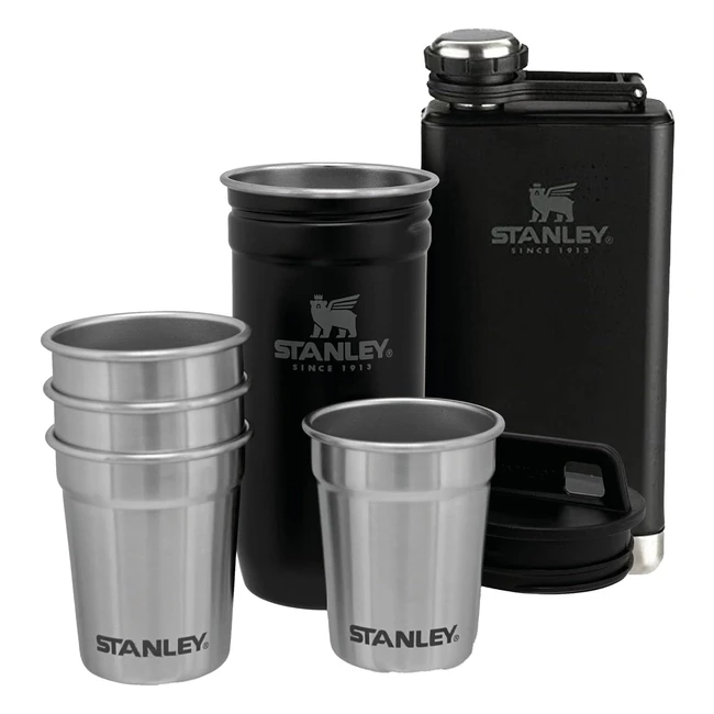 Coffret cadeau Stanley Adventure Preparty Shot Glass Flask Set - Acier inoxydable sans BPA - Passe au lave-vaisselle