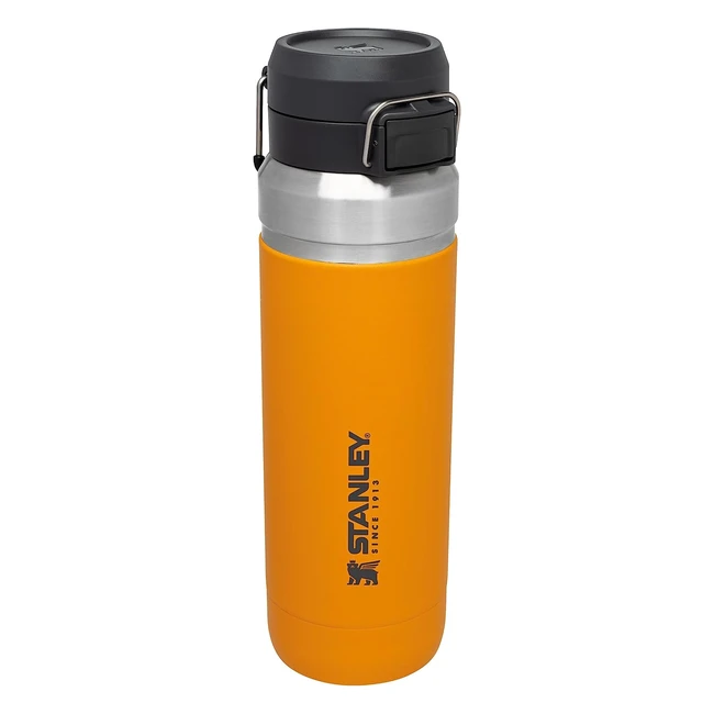 Stanley Quick Flip Edelstahl Wasserflasche 1,06 l/36 oz Saffron Thermoskanne auslaufsicher hält 18 Stunden kalt Ziplock-Deckel BPA-frei spülmaschinenfest
