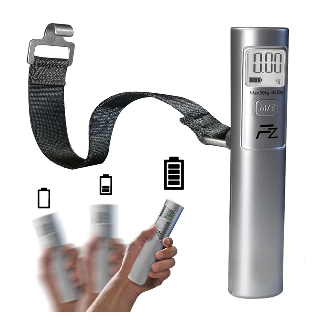 Flowzoom Pesa Valigie - Pesa Valigia Ecologica - Bilancia Portatile - Argento