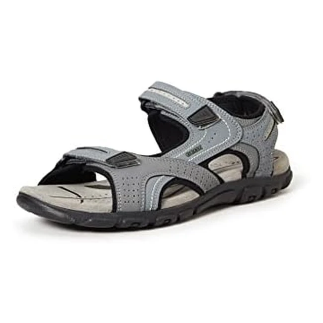 Geox Herren U Sandal Strada D Riemchensandalen - Bequeme Passform, Verstellbarer Gurt