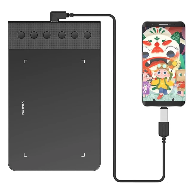 XPPEN G640S V2 Graphics Tablet - Windows/Mac/Android - 6 Shortcut Keys