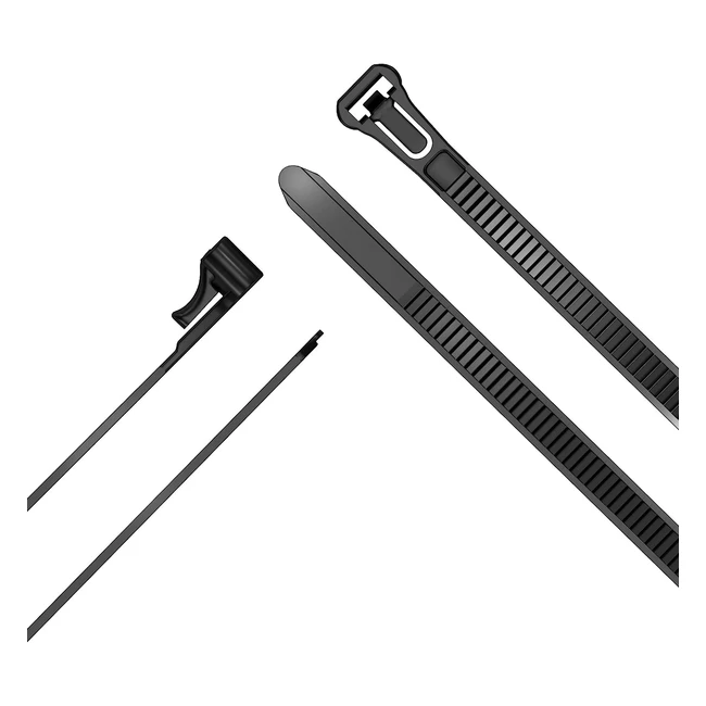 Bridas de Cables Reutilizables Kabeldirekt - Alta Resistencia - 100 Unidades - Uso Sostenible