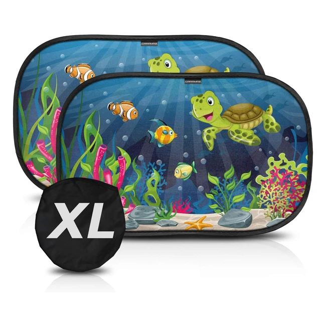 Parasol Coche Infantil XL Protección UV - 2 Parasoles Autoadhesivos para Monovolúmenes como Touran, Zafira o Mazda5