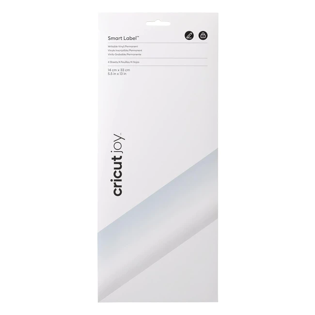 Cricut Joy Smart Label Vinyl - Permanent, Transparent, 4 Sheets - 2009444