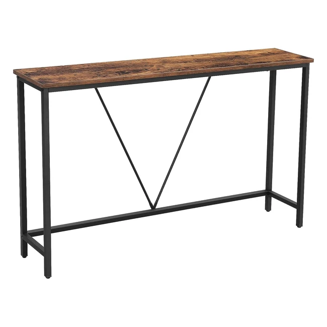 Vasagle Tavolo Consolle Industriale Marrone Vintage 120x23x74 cm