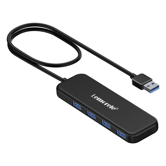 Lemorele Hub USB 3.0 - Concentrador Adaptador Ultrafino de Alta Velocidad