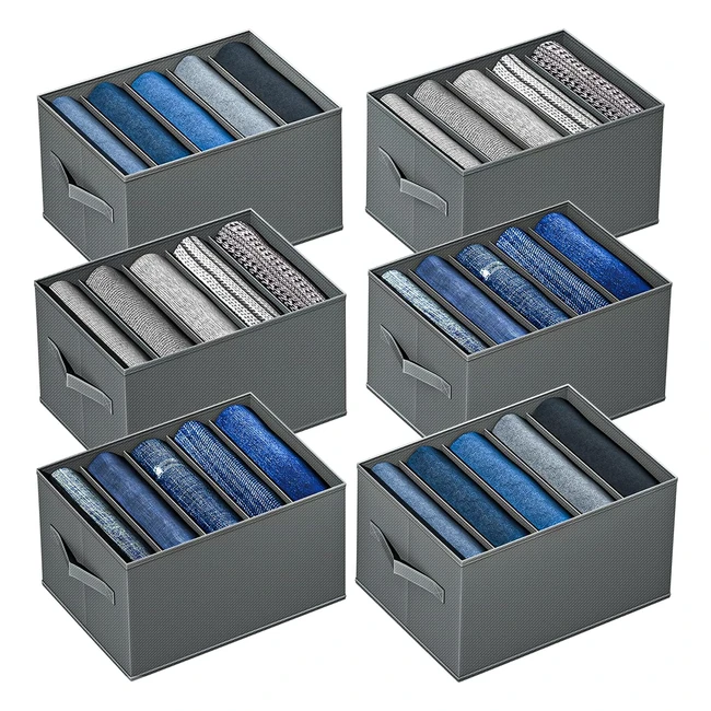 Lot de 6 boîtes de rangement vêtement Kiximay - Organisateur pliable pour dressing - Réf. 12345