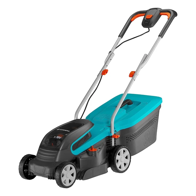 Gardena PowerMax 1462120 Akkurasenmäher 32-36V P4A Ready-to-Use Set, blau, Einheitsgröße