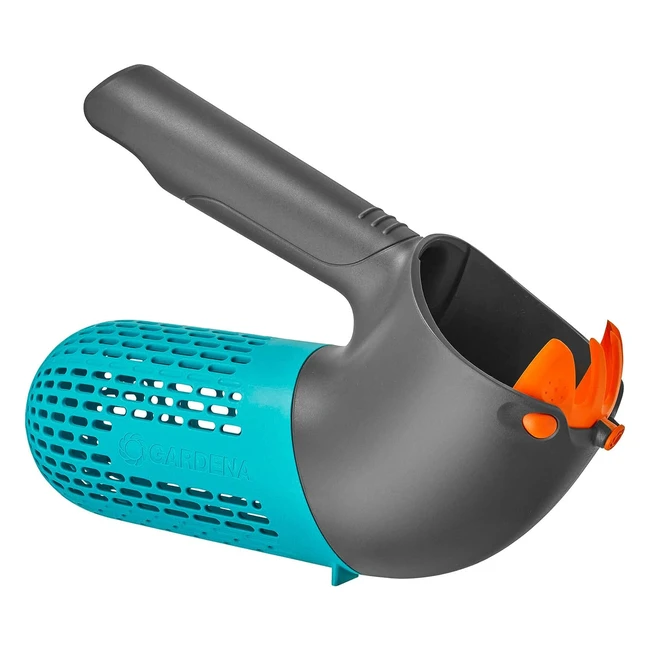 GARDENA Combisystem Beerenpflücker mit integriertem Korb, Erntehilfe für Beeren oder Obst, drehbarer Aufsatz, komfortabler Griff, platzsparende Aufbewahrung, 1740020