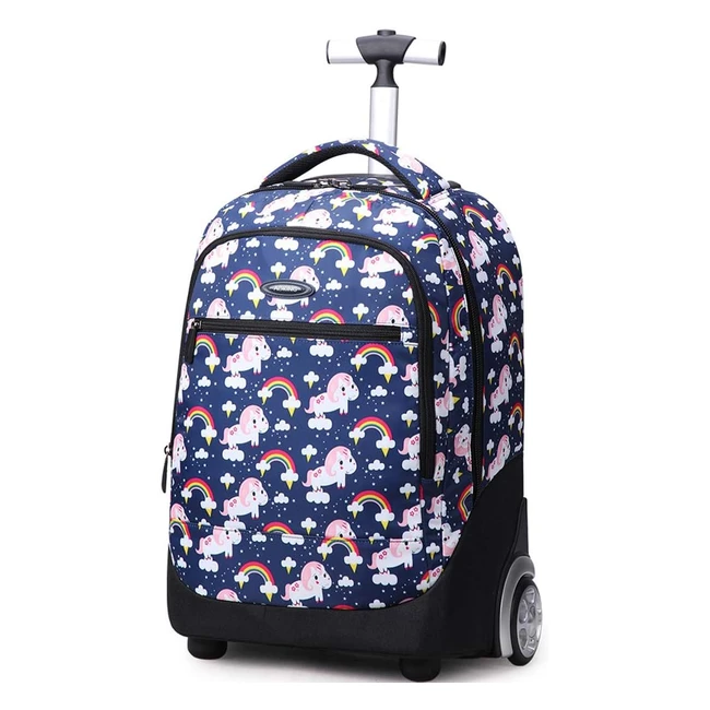 Sac à dos roulant Oldpapa avec roulettes pour enfants - Grande capacité, résistant à l'eau