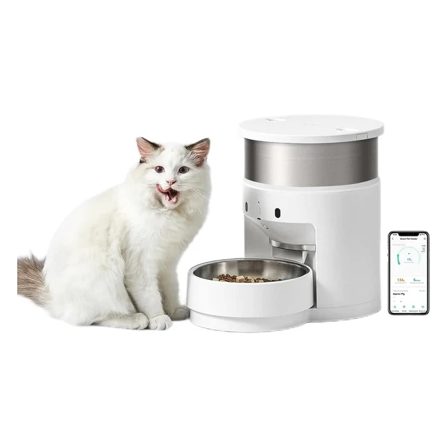PETKIT Planetarischer automatischer Futterautomat, programmierbare Portionskontrolle, 5200 g pro Mahlzeit, 20s Sprachaufzeichnung, intelligenter Futterspender für große Hunde und Katzen 3 l