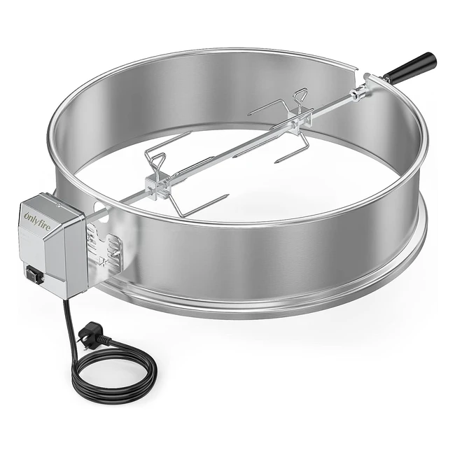 Onlyfire BRK6025 Stainless Steel Rotisserie Ring Kit for Weber 57cm Charcoal Ket