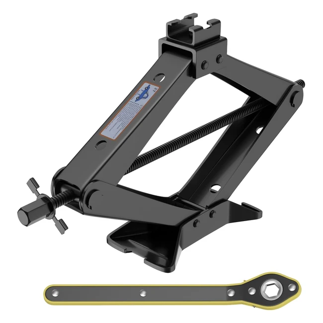 Cric a forbice IMAYCC 3t con testa girevole e chiave inclusa