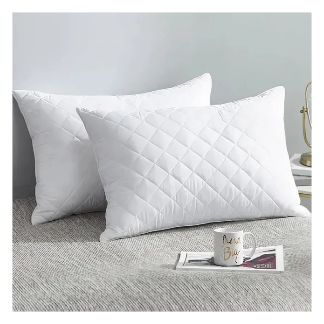 Premium BedBric Pillows 2 Pack - Hotel Quality, Quilted Side Sleeper Pillow