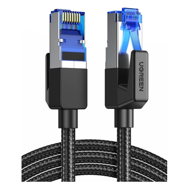 UGREEN Ethernet Kabel CAT 8 Netzwerkkabel Gigabit LAN Kabel 40Gbps 2000MHz RJ-45 FFTP Kabel kompatibel mit Xbox One PS5 PS4 Sky Box Router TV Switch Raspberry Modem Router TV Box usw.