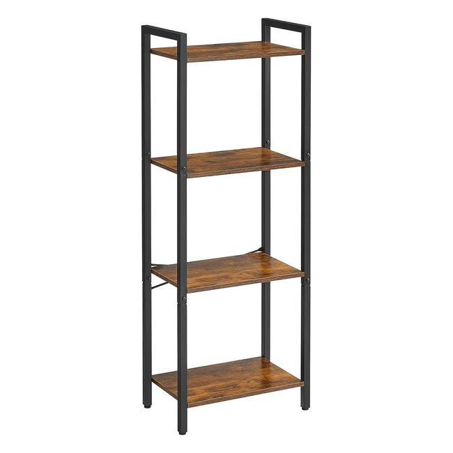 VASAGLE Regal Standregal 4 Ebenen Bcherregal 40x24x107cm Industriedesign Vintagebraunschwarz