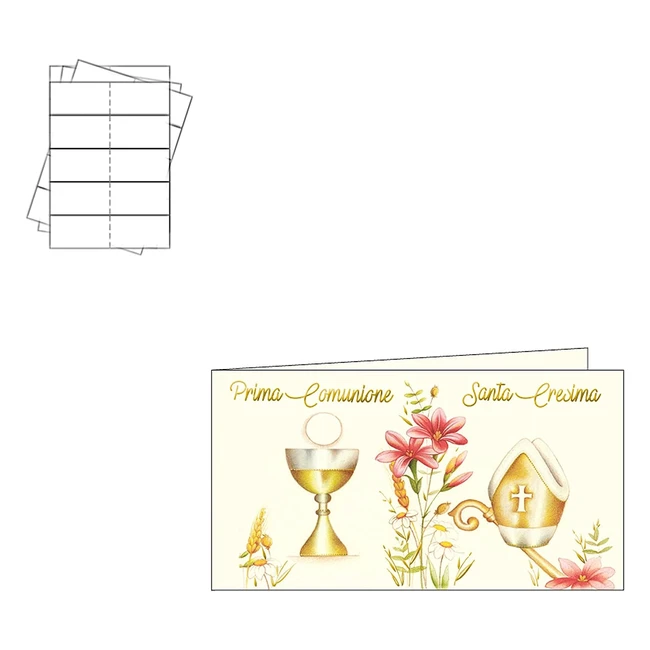 Arkraft Bigliettini Bomboniere 20pz Comunione Cresima CC1 - Confezione da 300g