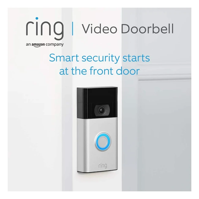Certified Refurbished Ring Video Doorbell 2nd Gen - 1080p HD, Battery-Powered, Easy Installation