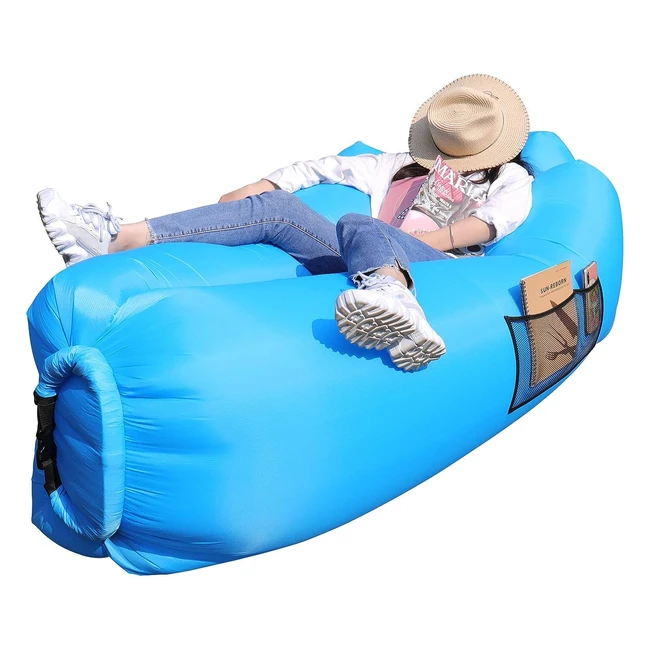 Anglink Divano Sdraio Gonfiabile Lettino Air Sof Mare Materassino - Leggero e Resistente - Ideale per Viaggi e Attività All'aperto