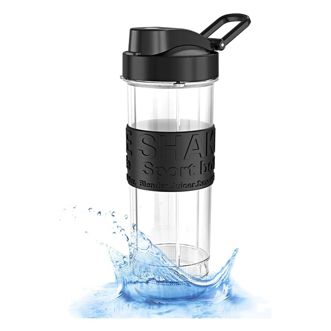 Botella Batidora Smoothie 570ml - Agua Deporte Reutilizable - BPA Free Tritan - Portátil Blender Bottle