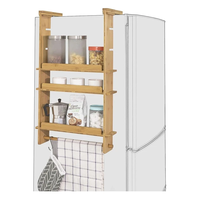 Pensile Cucina in Legno Marrone Regolabile - Sobuy KCR03N