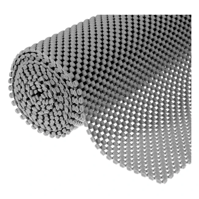 Multipurpose Non-Slip Mat | Grid Pattern | PVC | Waterproof | 200x50x03cm | Dark Grey