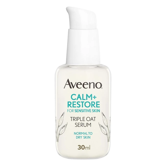 Aveeno Face CalmRestore Triple Oat Serum - 24hr Moisturisation for Sensitive Skin
