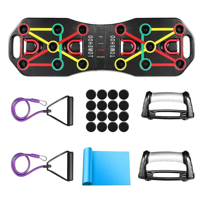 Tomshoo 14 en 1 Push Up Board Multifuncional - Fortalece tu cuerpo en casa