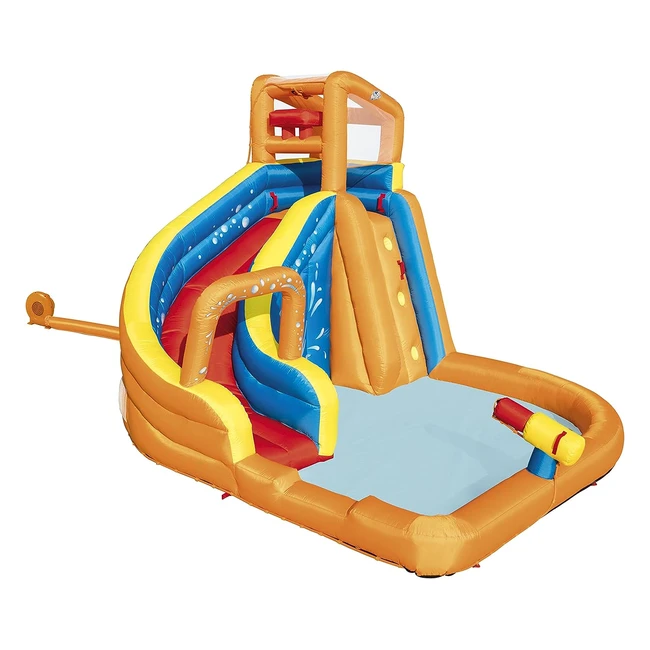 Parc aquatique Bestway H2OGO Turbo Splash avec toboggan et mur d'escalade - Réf. 53301