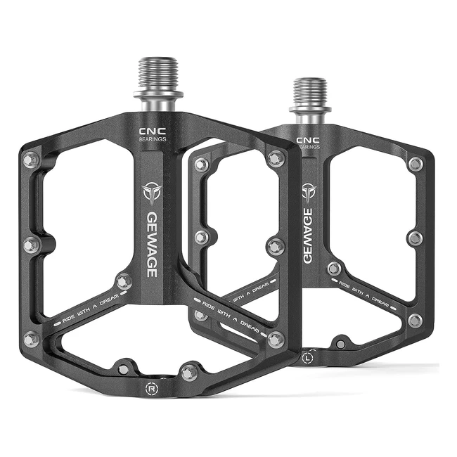 Pedales de Bicicleta de Carretera/Montaña - 3 Rodamientos - Pedales Planos CNC - Ref. 916