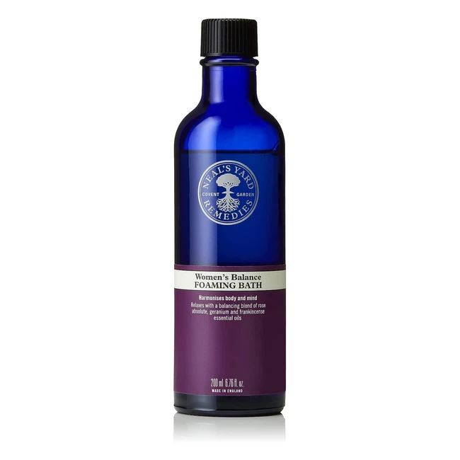 Neal's Yard Remedies Women's Balance Foaming Bath & Body Wash - Gentle Plant-Based Cleansers with Essential Oils - 200ml