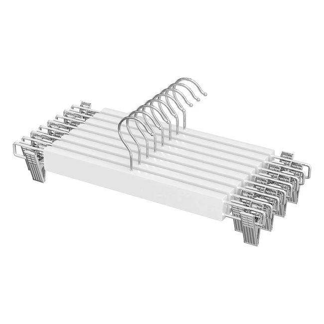 Grucce per pantaloni in legno Songmics - Set di 8 - Regolabili e antiscivolo