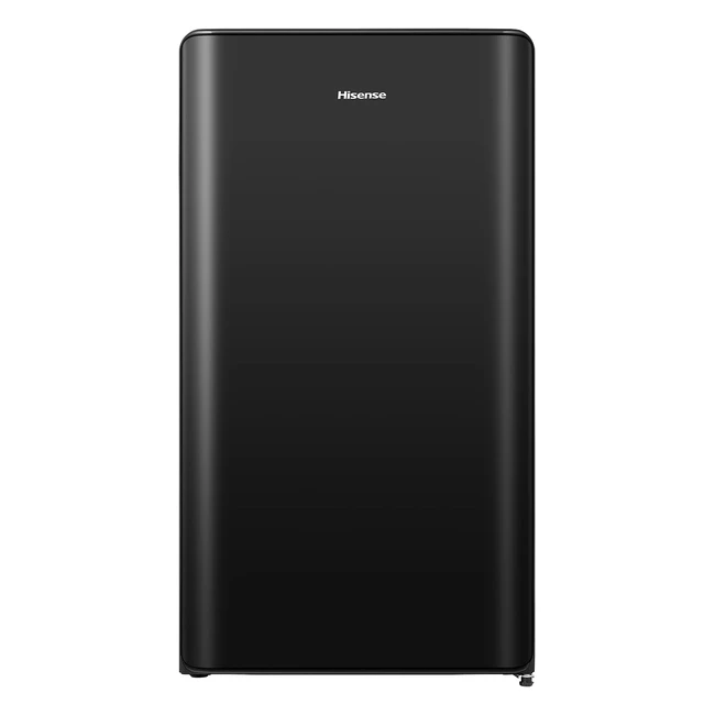 Hisense RR106D4CBF - Frigorífico una puerta table top alto 87 cm - Congelador - Estantes XL - Cajón frutas y verduras - Silencioso 36 dBa - Negro