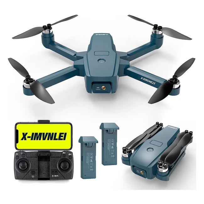 Drone Caméra 1080p HD X15P - Moteur Brushless - 11ms Max - 5G WiFi FPV - Quadcopter RC UAV - 2 Batteries