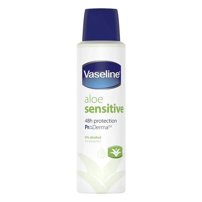 Vaseline Aloe Sensitive Antiperspirant Deodorant Aerosol 150ml - Up to 48 Hours Protection