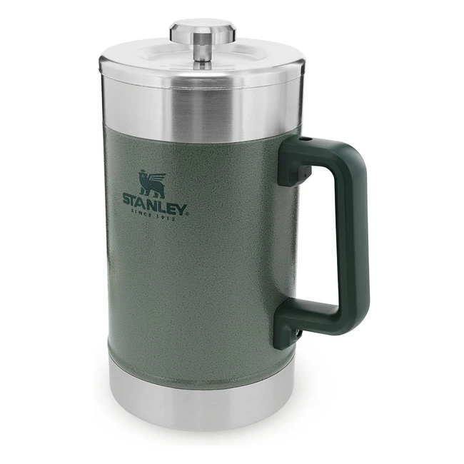Stanley Classic Stay Hot French Press 675500 Kaffeepresse Edelstahl Hammertone Green 14 l