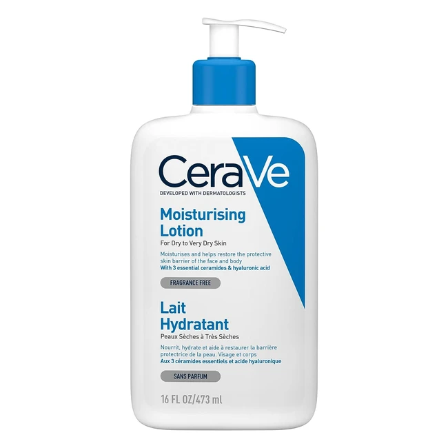 CeraVe Moisturising Lotion 473ml - Hyaluronic Acid, 3 Essential Ceramides